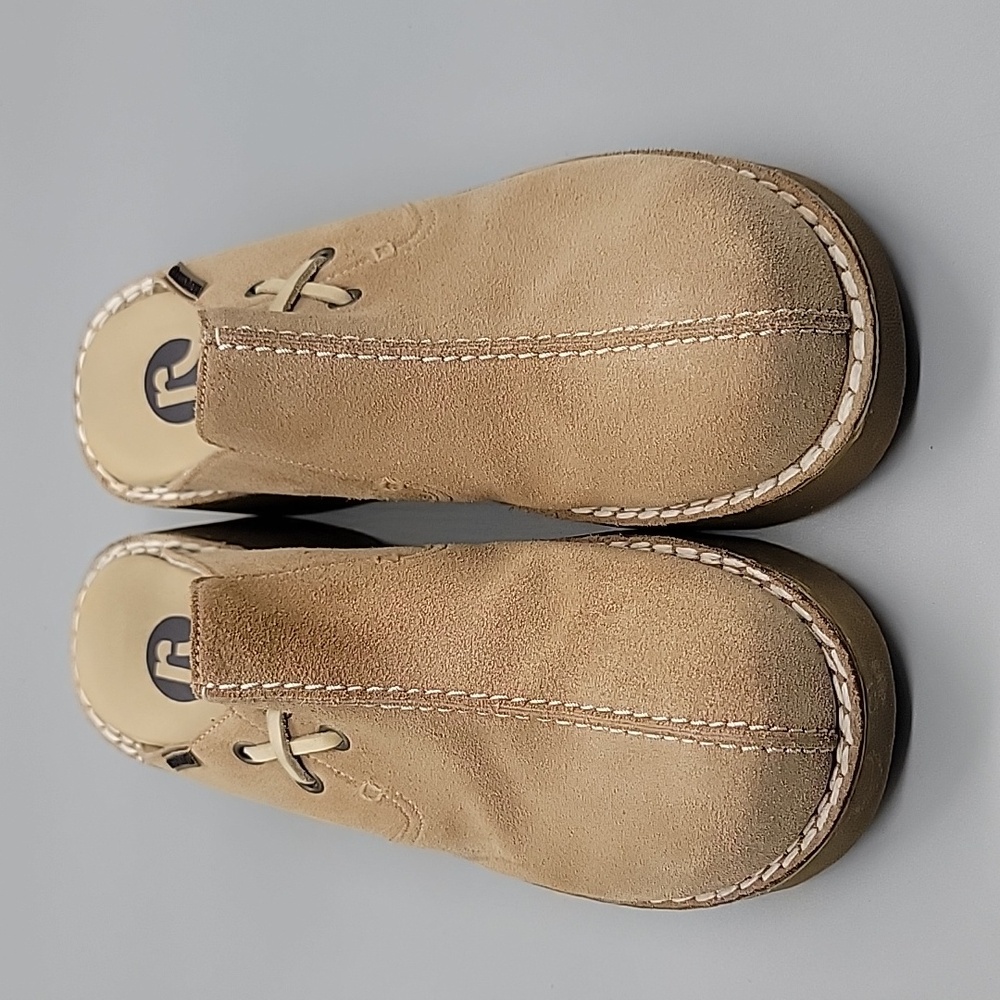 Report Clogs Tan Suede Leather